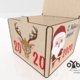 Коробка для подарка на Новый год 160х160х120 мм.
