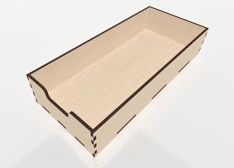 Классическая коробка без крышки 460х200х90 мм.
