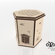 Подарочная коробка для мёда шестигранная 100х110х115 мм.